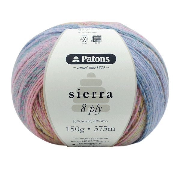 Sierra 8 Ply Yarn - 150g Ball - Jacaranda Country Crafts