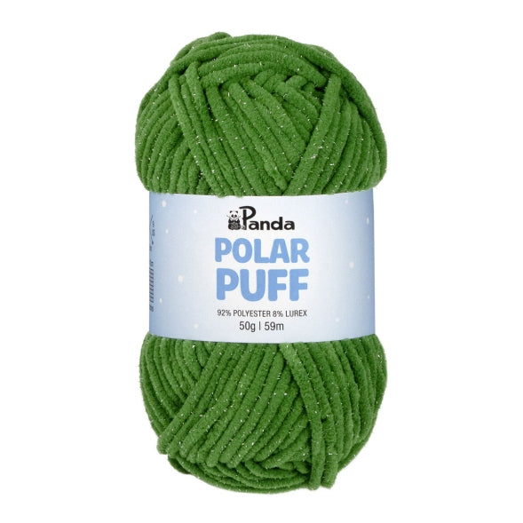 Panda Polar Puff Yarn – Soft Sparkly Chenille (50g)