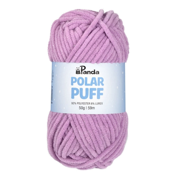 Panda Polar Puff Yarn – Soft Sparkly Chenille (50g)