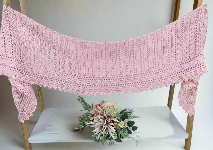 Looks Like Rain Ladies Shawlette Scarf Alpaca Wool - Jacaranda Country Crafts