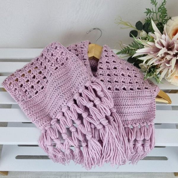 Merino Wool Scarf Vintage Pattern - Jacaranda Country Crafts