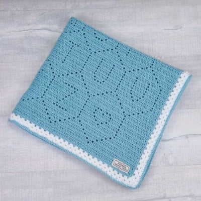 Handmade Hexie ABC Baby Blanket Newborn Gift- Soft Premium Acrylic - Jacaranda Country Crafts