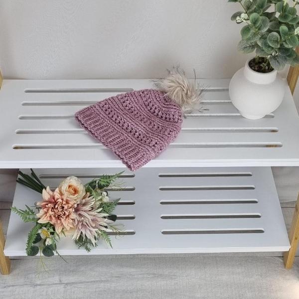 Ladies Aria Pink Beanie Handmade Gift - Jacaranda Country Crafts