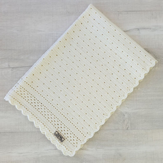 Vintage Pattern Australian Luxury Wool Baby Blanket - Jacaranda Country Crafts