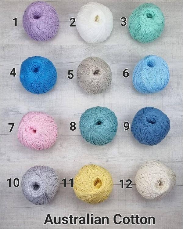 Vintage Pattern - Australian 8 ply Cotton Baby Blanket - Jacaranda Country Crafts