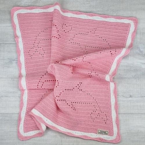 Dolphin Love Baby Blanket Australian Cotton - Jacaranda Country Crafts