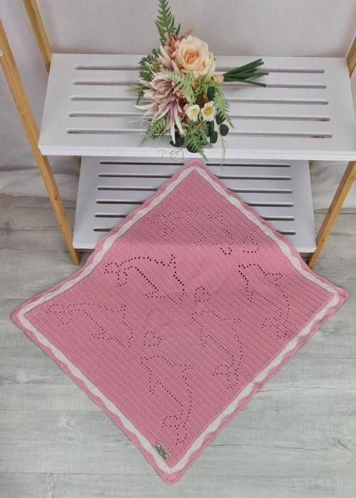 Dolphin Love Baby Blanket Australian Cotton - Jacaranda Country Crafts