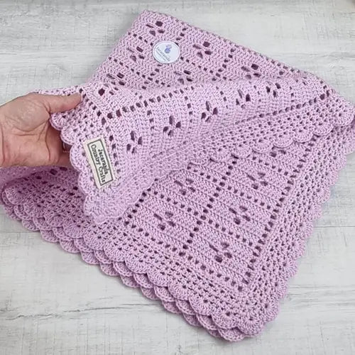 Merino Wool Pink Baby Blanket