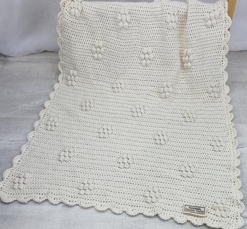 Summer Flowers Australian Cotton Baby Blanket Gift - Jacaranda Country Crafts