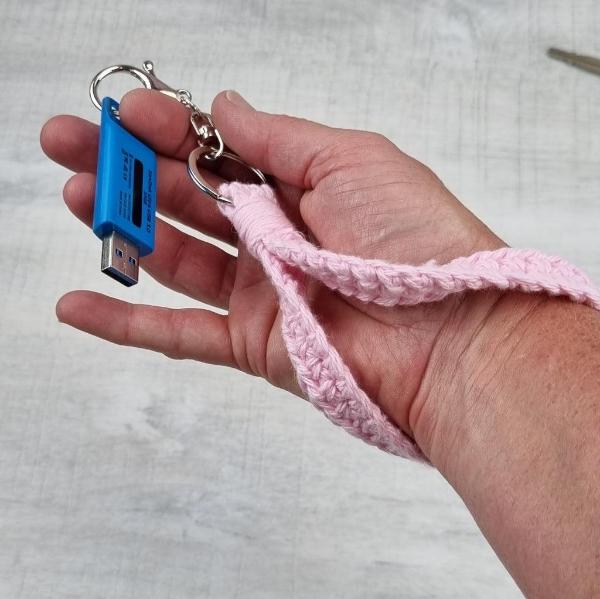 Keyring Wrist Band Wrist Strap- Handmade - Jacaranda Country Crafts