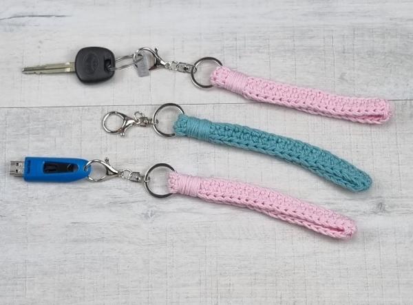 Keyring Wrist Band Wrist Strap- Handmade - Jacaranda Country Crafts