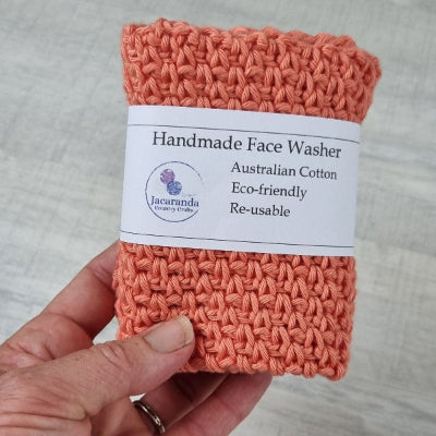 Face Washer Australian Cotton Handmade - Jacaranda Country Crafts