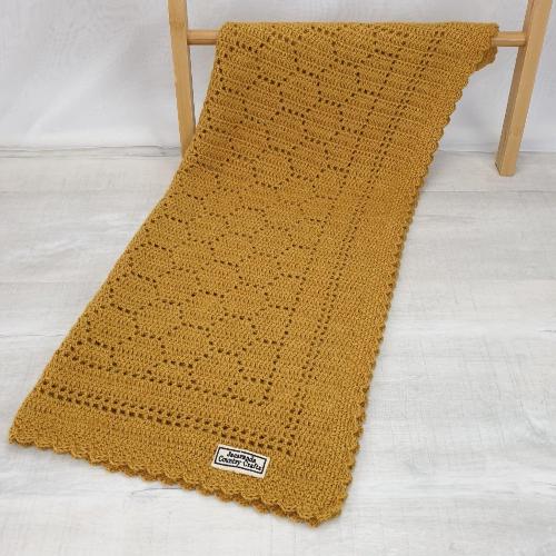 Little Hearts Baby Blanket Alpaca Wool - Jacaranda Country Crafts