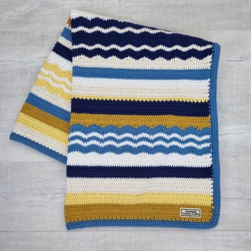 Ontario Australian Cotton Baby Blanket Winter Weight 10 ply - Jacaranda Country Crafts