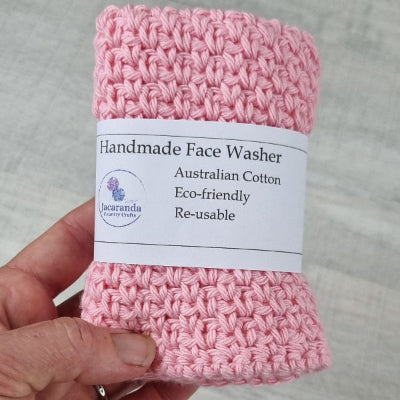 Face Washer Australian Cotton Handmade - Jacaranda Country Crafts