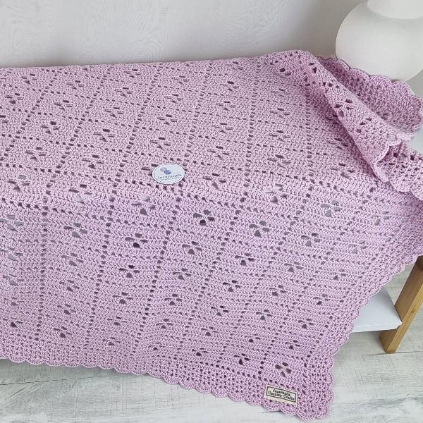 Call the Midwife Pink Merino Baby Blanket - Jacaranda Country Crafts