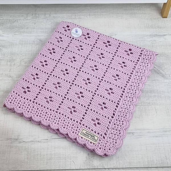 Call the Midwife Pink Merino Baby Blanket - Jacaranda Country Crafts