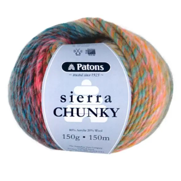 Patons Sierra Chunky Yarn – Soft Wool Blend Knitting & Crochet Yarn Australia