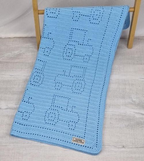 Dreaming of Tractors Baby Blanket Australian Cotton - Jacaranda Country Crafts