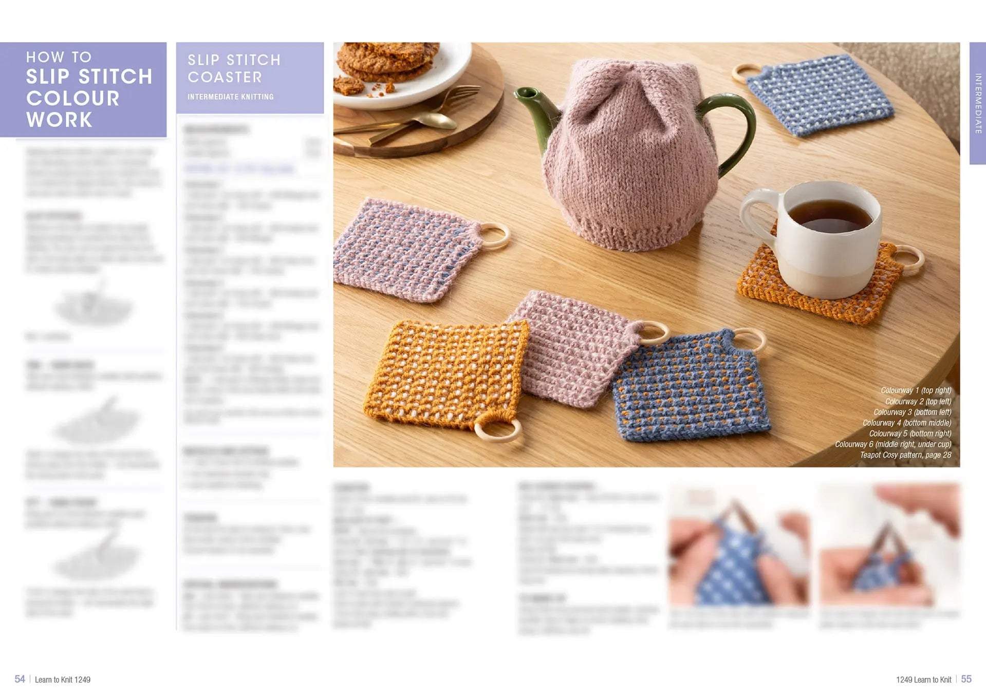 Learn to Knit Book 1249 | Printed Patterns Beginner Knitting Guide & Projects