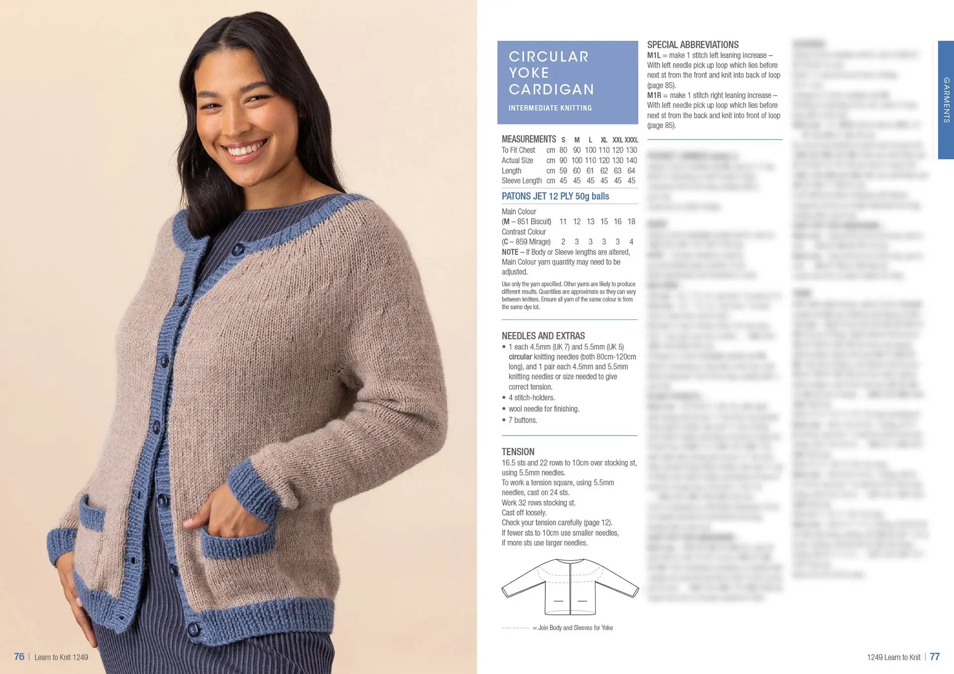 Learn to Knit Book 1249 | Printed Patterns Beginner Knitting Guide & Projects