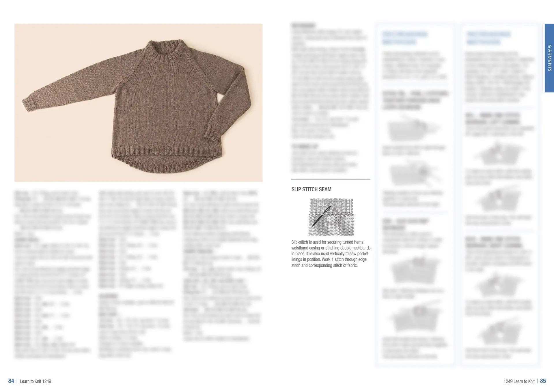 Learn to Knit Book 1249 | Printed Patterns Beginner Knitting Guide & Projects
