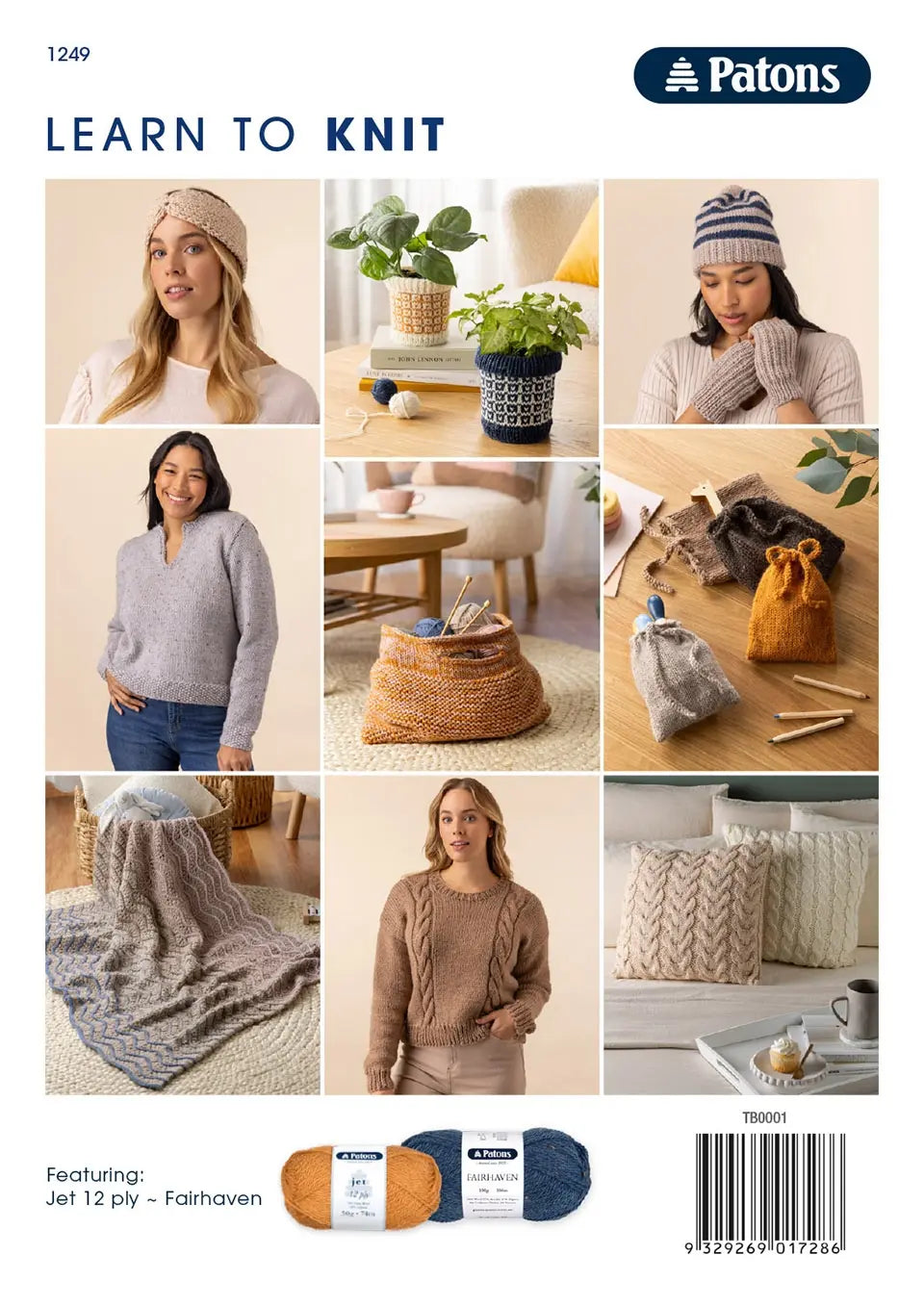 Learn to Knit Book 1249 | Printed Patterns Beginner Knitting Guide & Projects