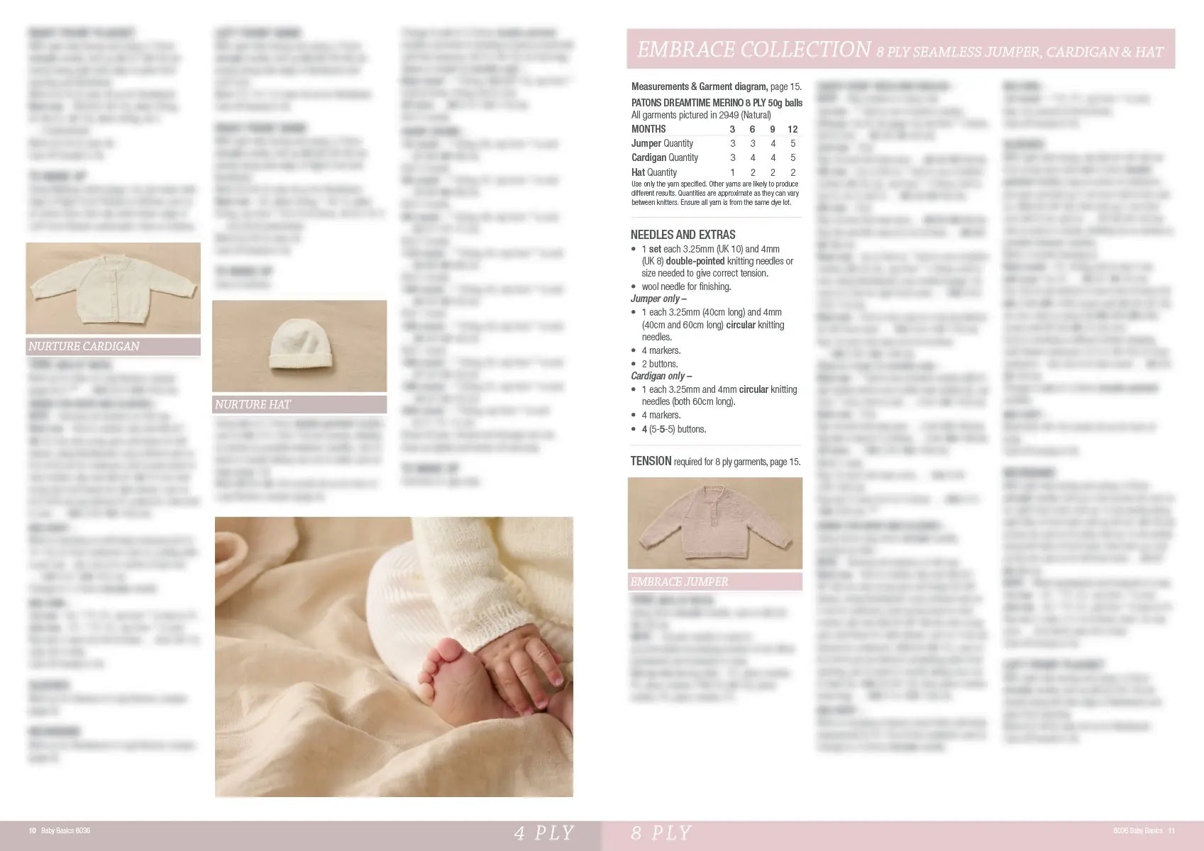 Baby Basics Pattern 8036 – Baby Cardigans, Jumpers & Hats Knitting Pattern