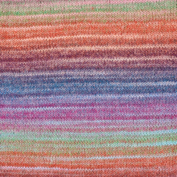 Multicolored striped fabric pattern