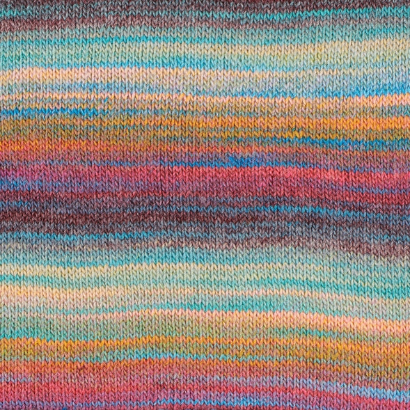 Multicolored striped fabric pattern
