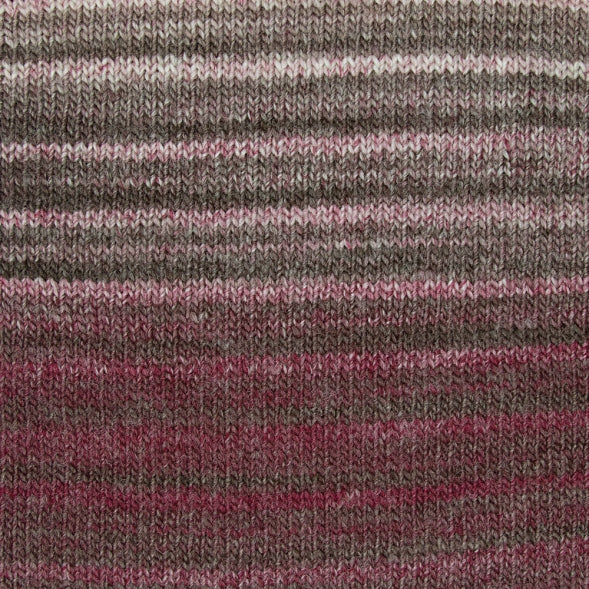 Close-up of striped fabric with shades of purple and gray.