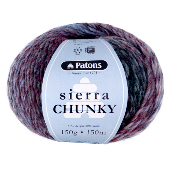 Patons Sierra Chunky – Soft & Stylish Wool Blend Yarn for Knitting & Crochet