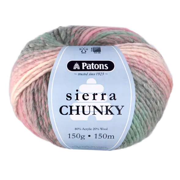 Patons Sierra Chunky Yarn – Soft Wool Blend Knitting & Crochet Yarn Australia