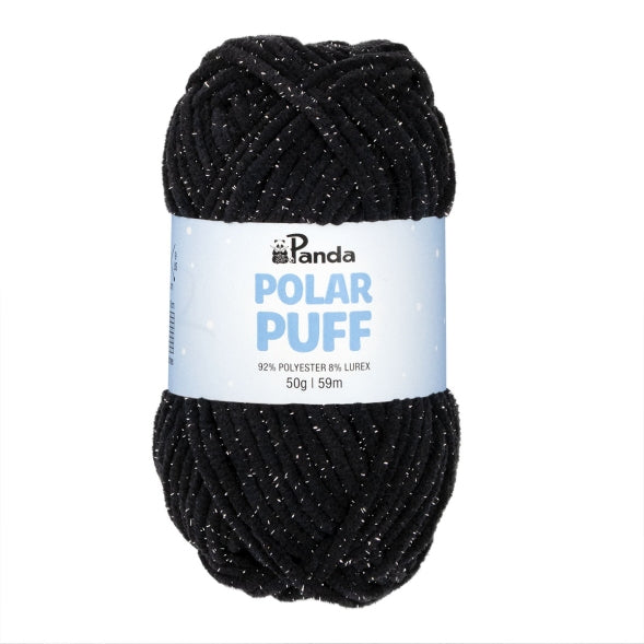 Panda Polar Puff Yarn – Soft Sparkly Chenille (50g)