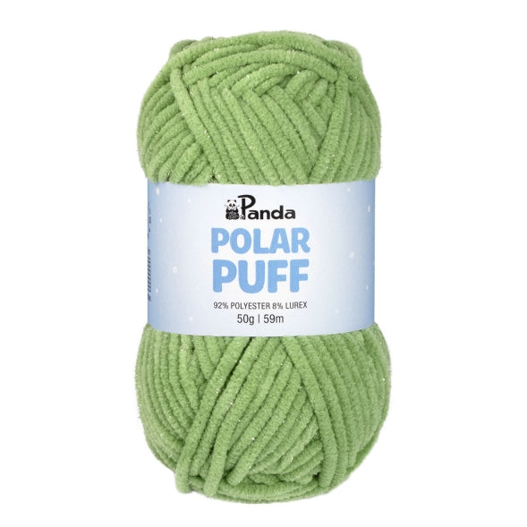 Panda Polar Puff Yarn – Soft Sparkly Chenille (50g)