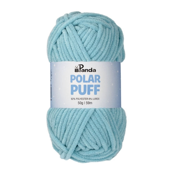 Panda Polar Puff Yarn – Soft Sparkly Chenille (50g)
