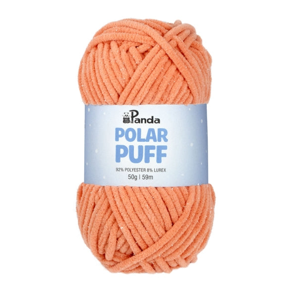 Panda Polar Puff Yarn – Soft Sparkly Chenille (50g)
