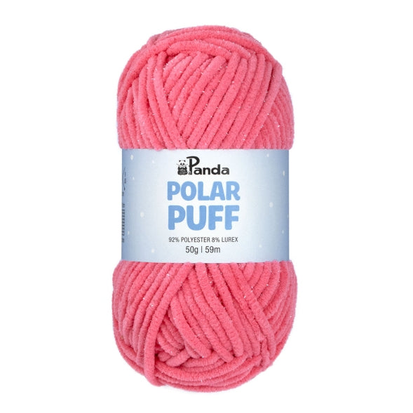 Panda Polar Puff Yarn – Soft Sparkly Chenille (50g)