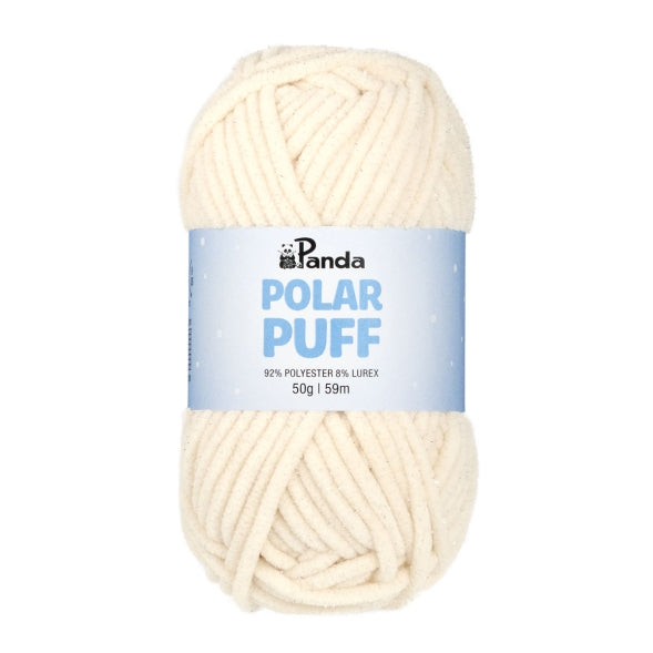 Panda Polar Puff Yarn – Soft Sparkly Chenille (50g)