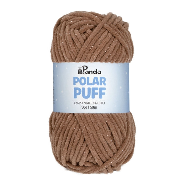 Panda Polar Puff Yarn – Soft Sparkly Chenille (50g)