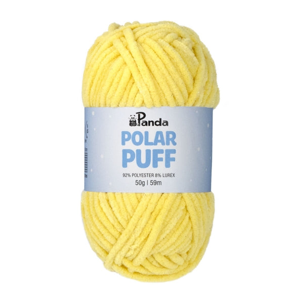 Panda Polar Puff Yarn – Soft Sparkly Chenille (50g)