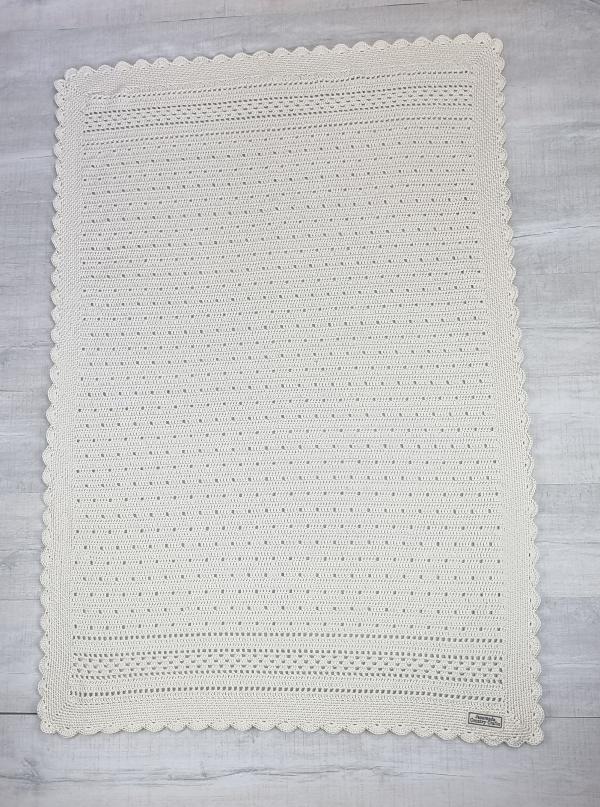 Vintage Pattern - Australian 8 ply Cotton Cot Blanket