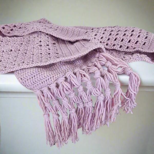 Merino Wool Scarf Vintage Pattern - Jacaranda Country Crafts