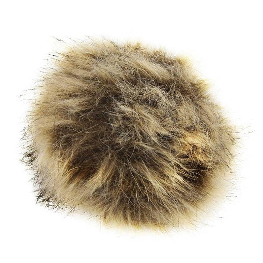 POM POM 5″ Grey Natural Black and Ivory - Jacaranda Country Crafts