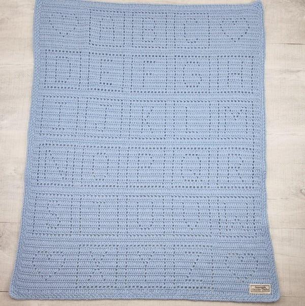 "Baby ABC's" Wool - Baby Blanket - Pure Australian Luxury Wool - Jacaranda Country Crafts