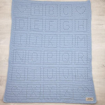 "Baby ABC's" Wool - Baby Blanket - Pure Australian Luxury Wool - Jacaranda Country Crafts