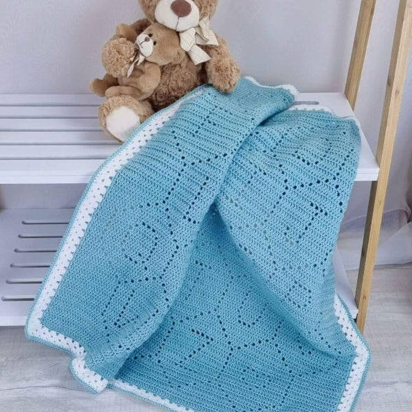 Handmade Hexie ABC Baby Blanket Newborn Gift- Soft Premium Acrylic