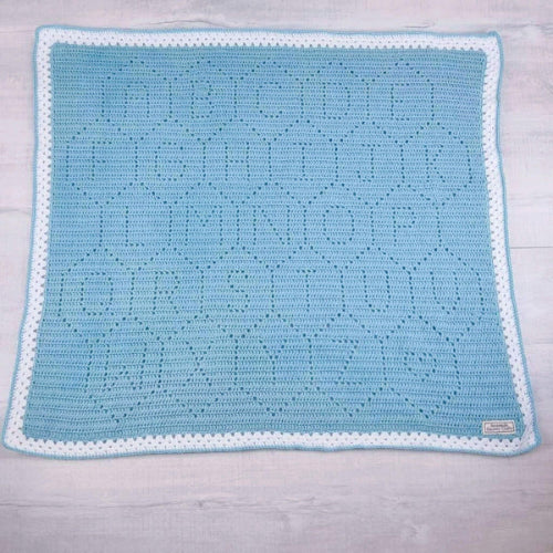 Handmade Hexie ABC Baby Blanket Newborn Gift- Soft Premium Acrylic