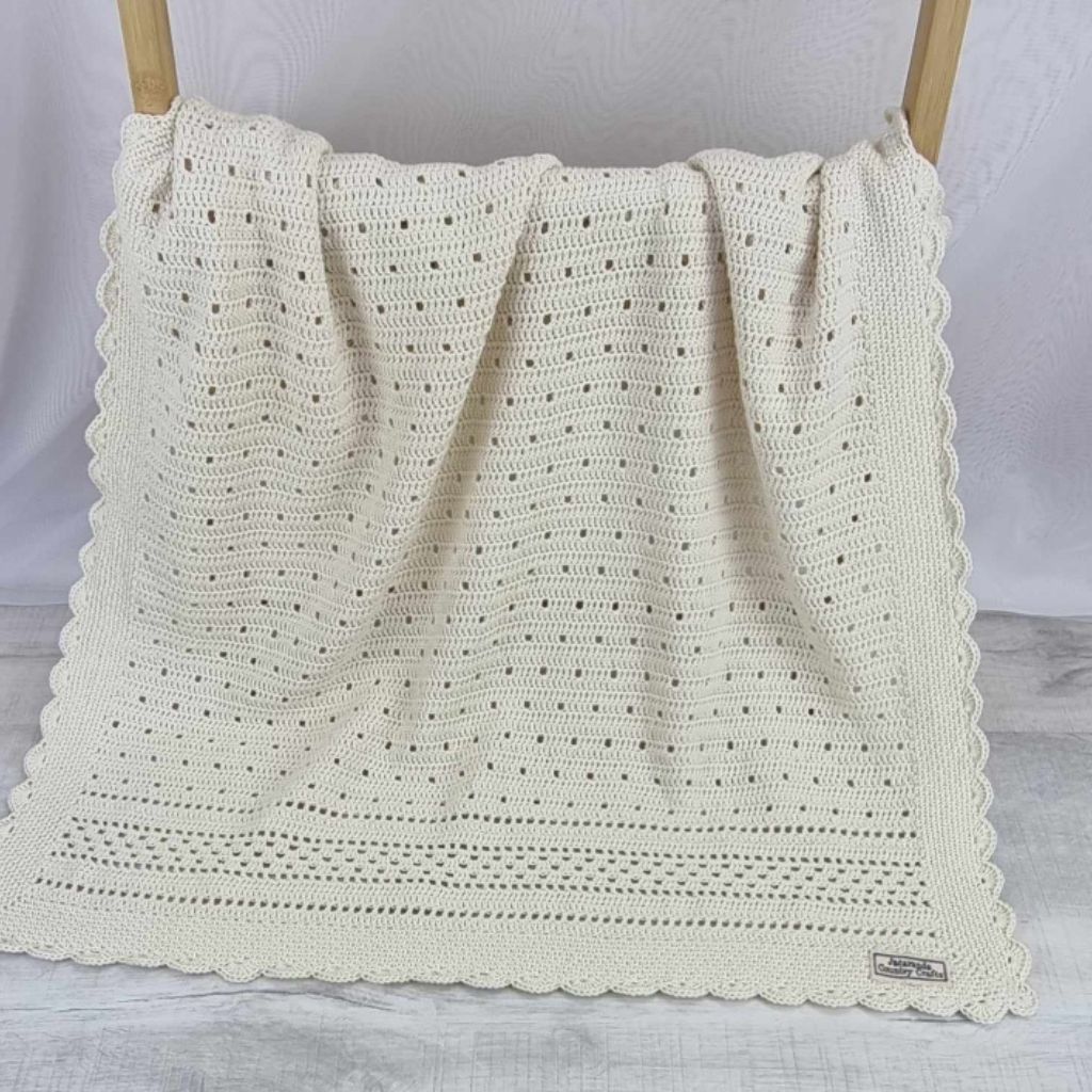 Vintage Pattern Australian Luxury Wool Baby Blanket - Jacaranda Country Crafts