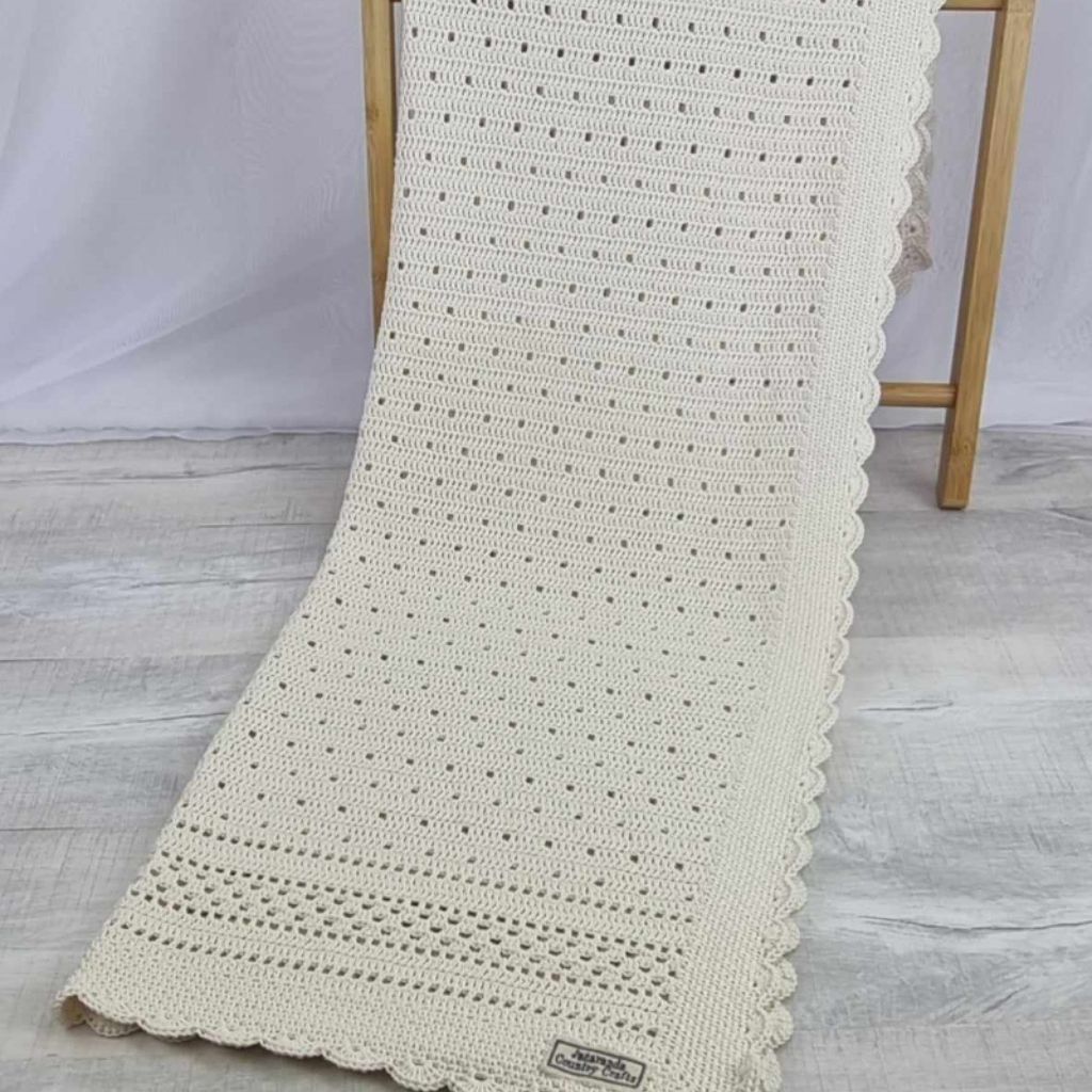 Vintage Pattern Australian Luxury Wool Baby Blanket - Jacaranda Country Crafts